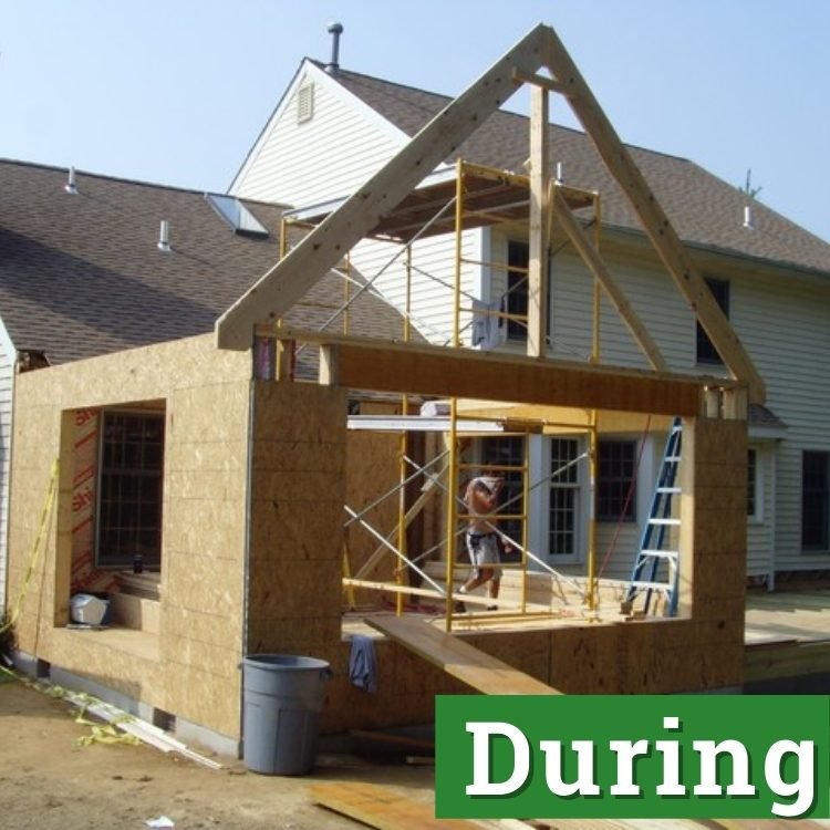 the frame of a custom built sunroom