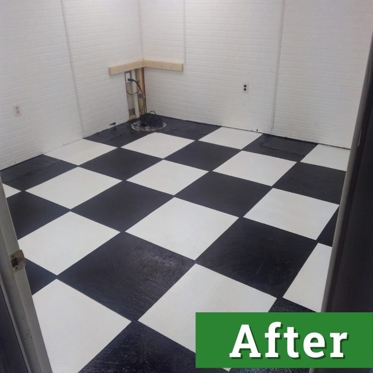 new black and white checked flooring