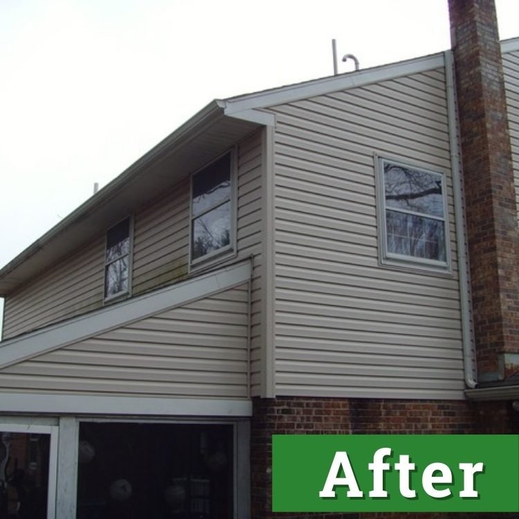 new siding on a beige home